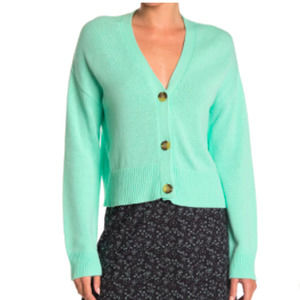 ABOUND Easy Button Cardigan XXS NWOT green yucca